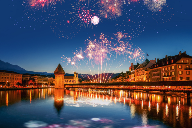 New Year's Eve Fireworks in Switzerland